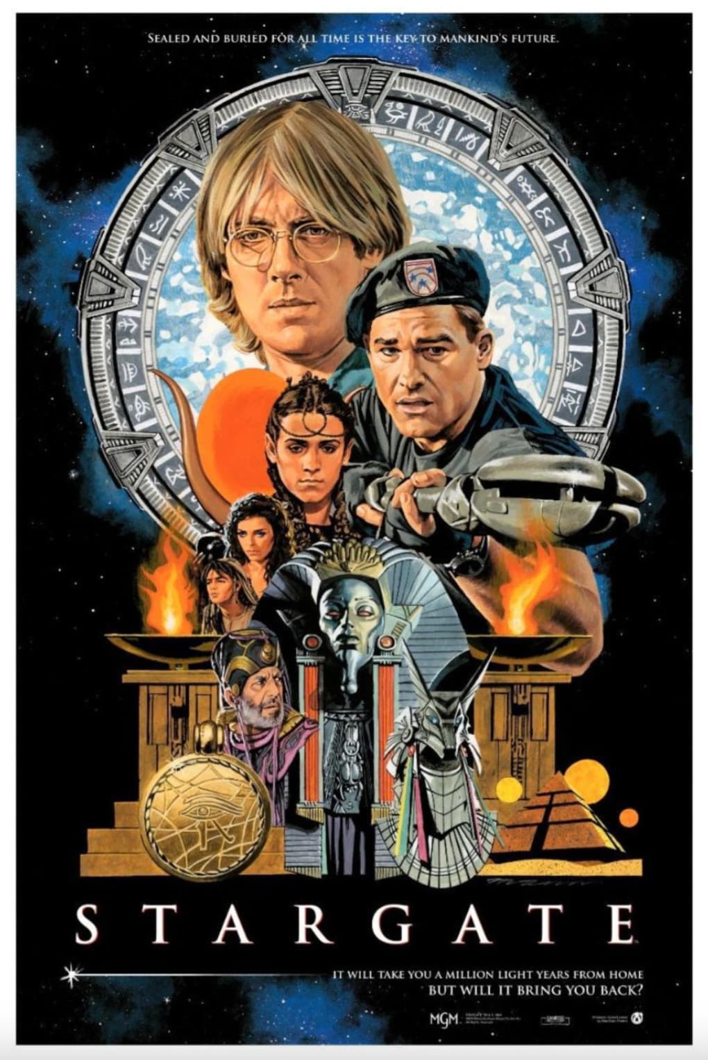 stargate poster - Sealed And Buried For All Time Is The Key To Mankind'S Future. & Ip D H Stargate It Will Take You A Million Light Years From Home But Will It Bring You Back? Mgm